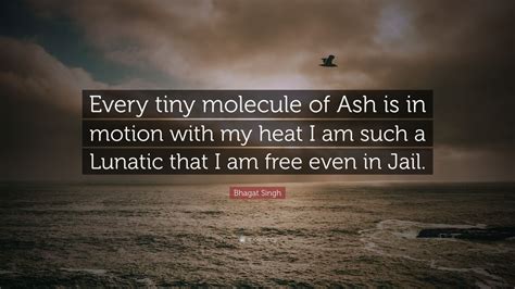 Bhagat Singh Quote Every Tiny Molecule Of Ash Is In Motion With My