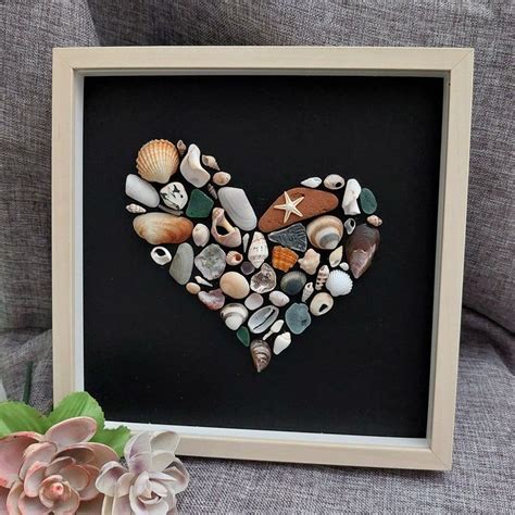 Seashell Artwork Sea Glass Artwork Seashell Crafts Stone Pictures