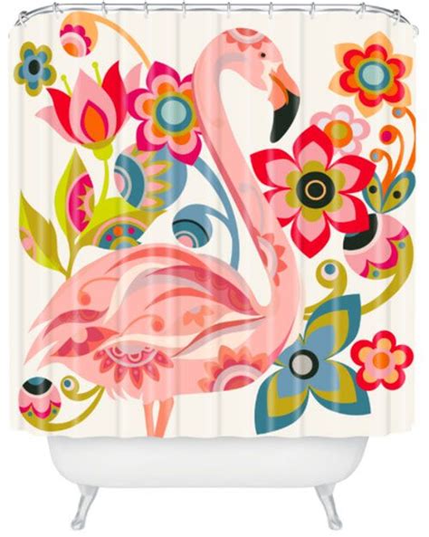 My 10 Favorite Flamingo Shower Curtains 24 More Flamingo Shower