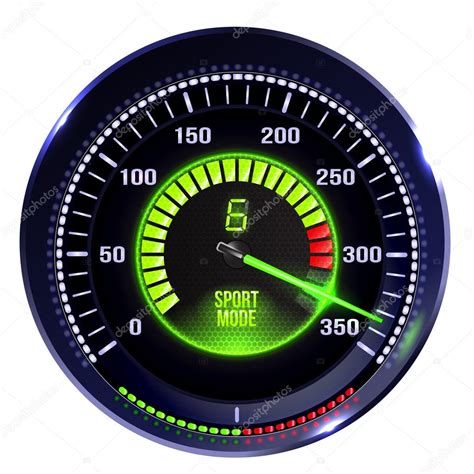 Vector Illuminated Speedometer Stock Vector Image By Gorbovoi