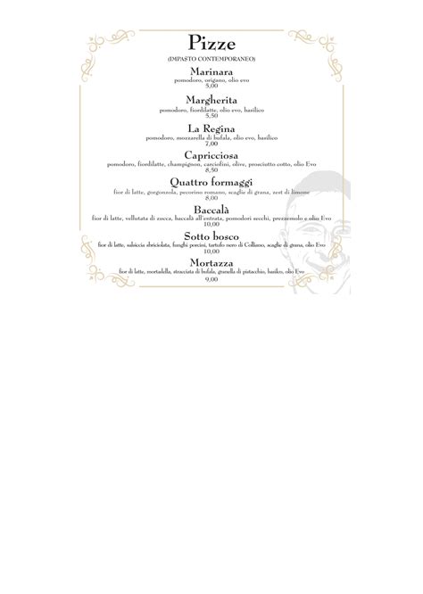 Menu Le Narici Restaurant In Villafranca Tirrena Thefork