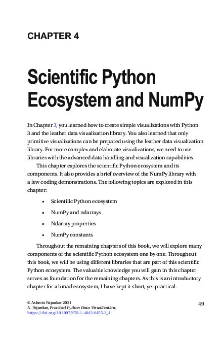 Pdf Scientific Python Ecosystem And Numpy