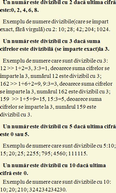 Criterii De Divizibilitate Numar Divizibil AnideȘcoalăro