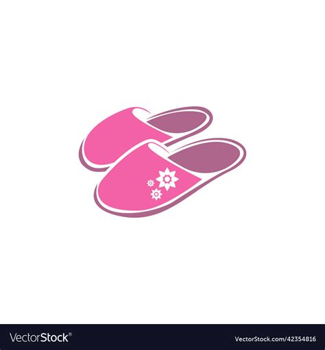 Slippers icon logo design template Royalty Free Vector Image