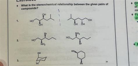 Solved What is the stereochemical relationship between the | Chegg.com 