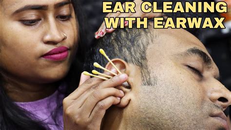 Ear Cleaning With Earwax Head Massage Asmr Neck Cracking Barber