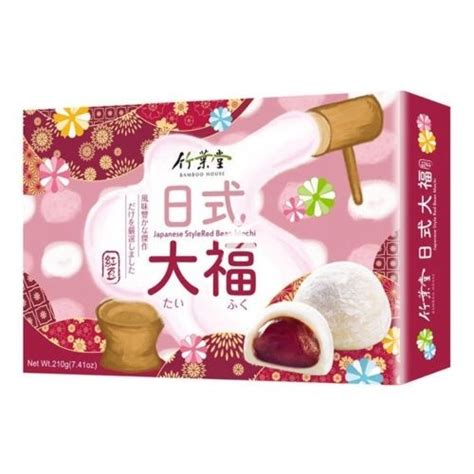 4714221131059 Bamboo House Japanese Style Mochi Rice Cake Red Bean 210g