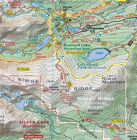 Boulder County Trails - Recreation Topo Map - Latitude 40° maps