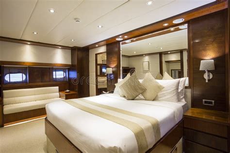 Yacht Interior Bedroom stock photo. Image of rich, quarters - 136037724