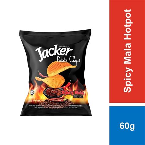 Jacker Potato Chips 60g Spicy Mala Hotpot Shopee Malaysia