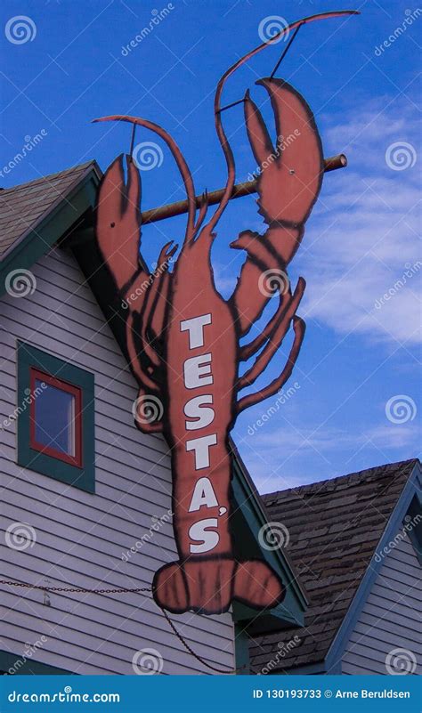 Lobster Restaurant In Bar Harbor Maine Editorial Stock Photo Image Of