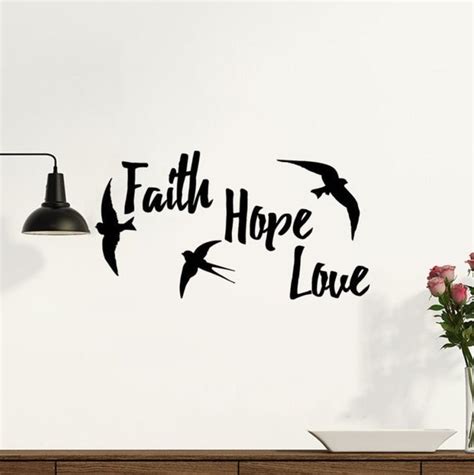 Faith Hope Love Family Wall Decal Home Decor Faith Decal