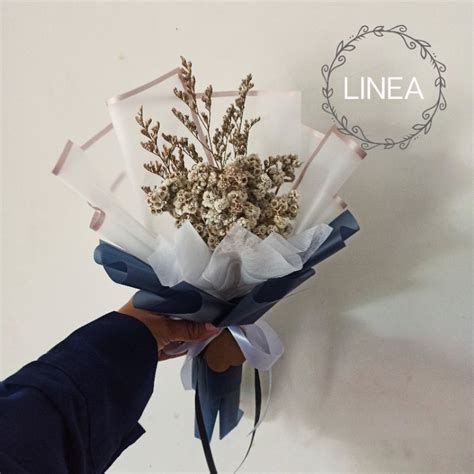 Jual Linea Dried Flower Buket Bunga Kering Wisuda Sempro Gift Isi