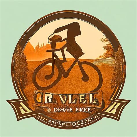 Logotipo De Bicicleta De Grava Con Arquetipo Forajido Y Explorador