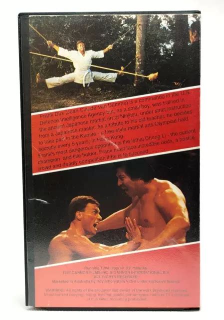 BLOODSPORT VHS PAL Extremely Rare EX RENTAL 1987 Jean Claude Van Damme