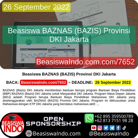 Beasiswa Indonesia On Twitter Beasiswa BAZNAS BAZIS Provinsi DKI