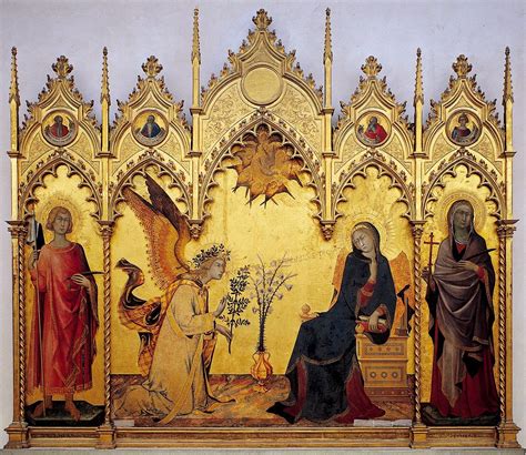 Simone Martini Retablo De La Anunciaci N Temple Sobre Tabla A