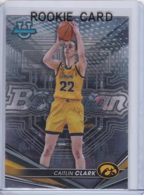 Carte Recrue Caitlin Clark Iowa Hawkeyes Basketball Rc Bowman