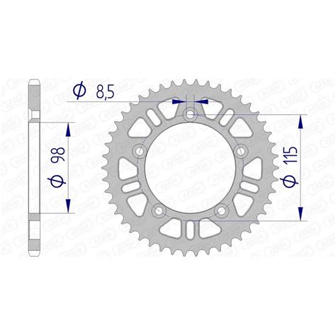 Couronne AFAM 48 dents alu pas 420 type 72101N à 34 26