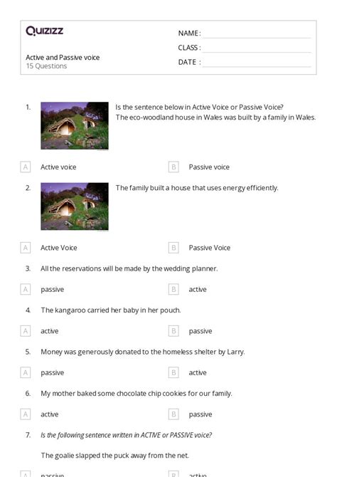 50 Active And Passive Voice Worksheets On Quizizz Free And Printable