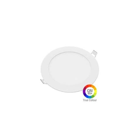 Plafonnier LED Rond 18W Extra Plat Encastrable IRC95 Blanc Naturel