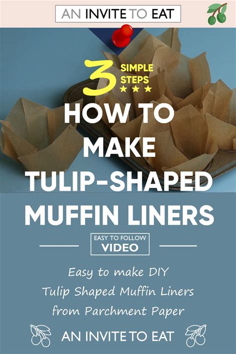 Easy To Make DIY Tulip Shaped Muffin Liners From Parchment Paper AITE