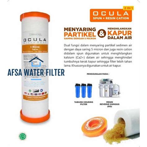 Jual Filter Air Ocula In Sedimen Dan Resin Cation Cartridge