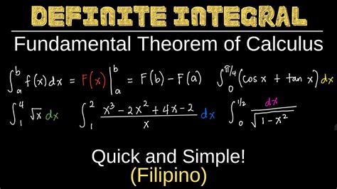 Definite Integral Calculus Integration Fundamental Theorem Of