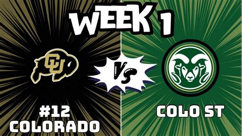 Ftb Cp 12 Colorado Vs Colorado State Week 1 Youtube