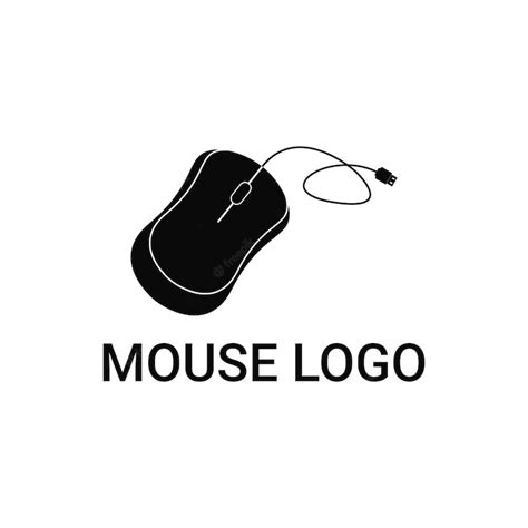 Premium Vector | Mouse black silhouette logo template design for ...