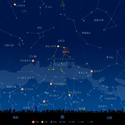 ふたご座流星群 観測ガイド2024年（極大、方角、見え方）