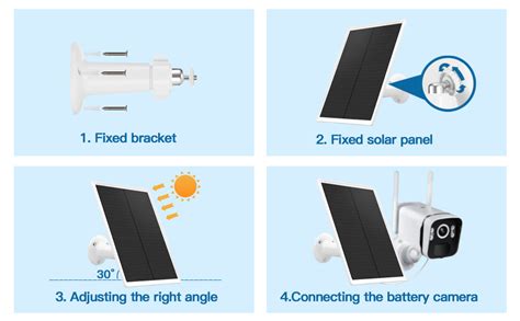 Solar Panel Charger W For Security Camera Ip Waterproof Fast