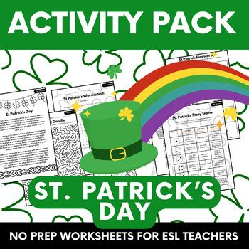 St Patricks Day Activity Pack Esl No Prep Tpt