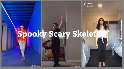 Spooky Scary Skeleton Challenge Tik Tok Compilation L Shiiny Bee Youtube