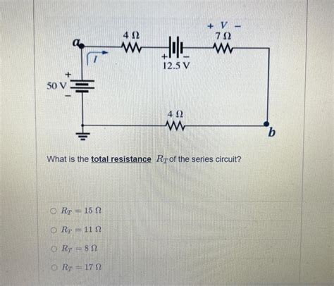 Solved What Is The Total Resistance Rt Of The Series Chegg