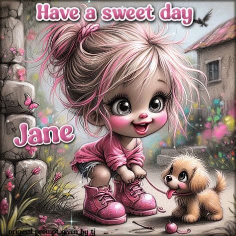 Have A Sweet Day Jane In Glitter Text