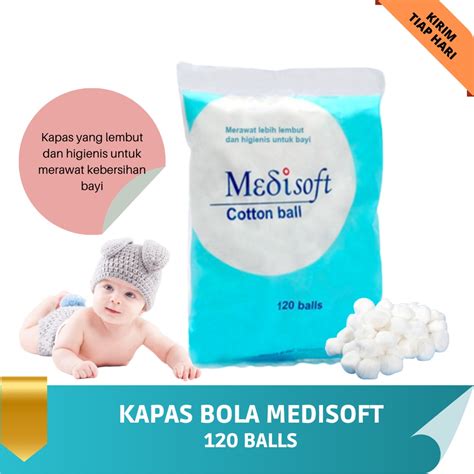 Jual Kapas Bulat Bayi Medisoft Cotton Ball Balls Kapas Cebok Bayi