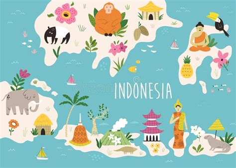 Cartoon Indonesia Map Stock Illustrations – 408 Cartoon Indonesia Map ...