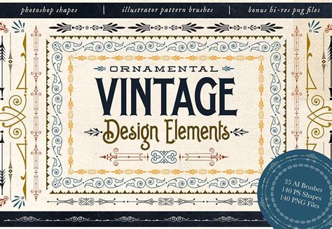 Ornamental Vintage Design Elements: Brushes, Patterns and Elements For ...