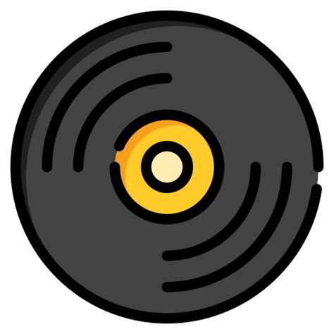 Vinyl Disc Generic Outline Color Icon