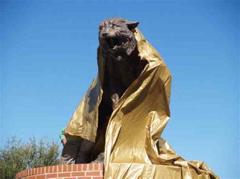 Wildcat Statue Bronze Mascot Monument Statue