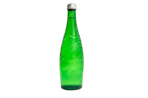 Premium Photo Green Glass Water Bottle On A White Background Mineral Water In A Glass Bottle