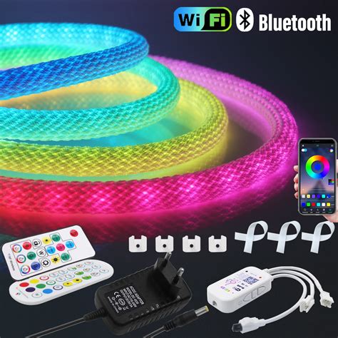 Endere Vel Rodada LED Neon Strip Light Fita De Silicone Flex Vel