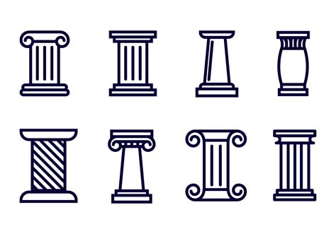 Free Roman Pillar Icon Vector Download Free Vector Art Stock