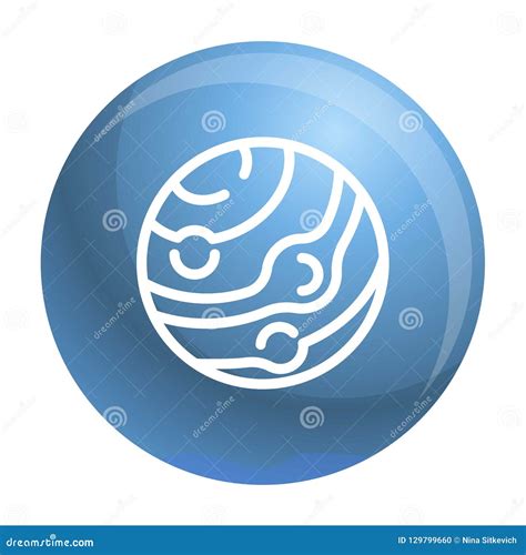 Neptun Planet Icon, Realistic Style Vector Illustration | CartoonDealer ...