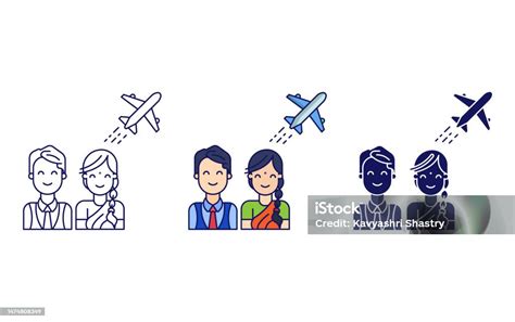 Ikon Vektor Pasangan Ilustrasi Stok Unduh Gambar Sekarang Bulan