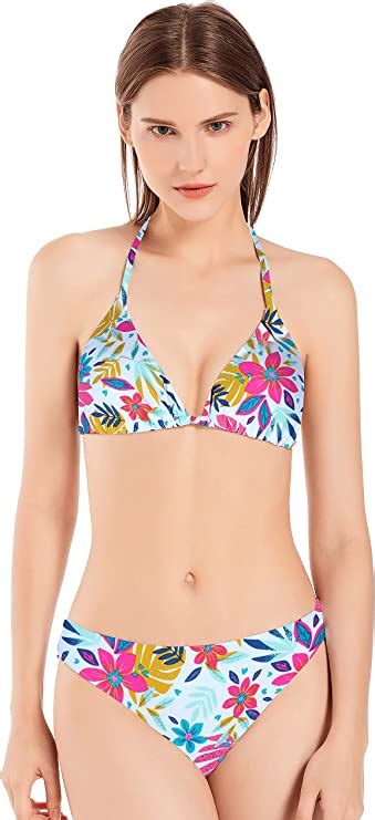 Women S Bikini Set Triangle Cup String Bikini Set Adjustable Strap WF Shopping