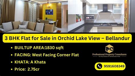 Bhk Flat For Sale In Orchid Lake View Bellandur Bangalore Call