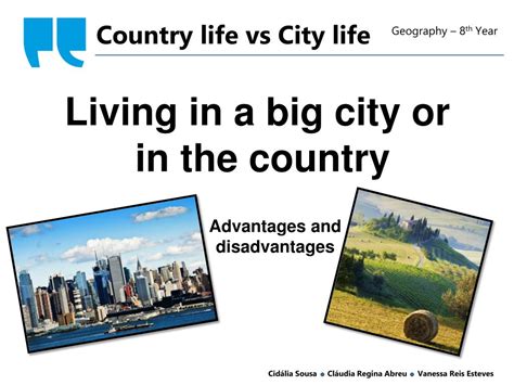 Ppt Country Vs City Life Geography Th Year Powerpoint Presentation