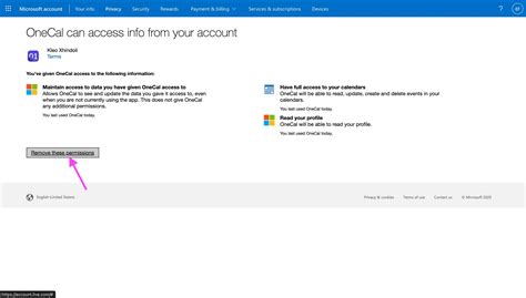 How to revoke third-party app access from Microsoft Account